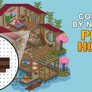 Coloring by Numbers: Pixel House