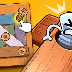 Wood Bolts & Nuts Screw: Pin Puzzle